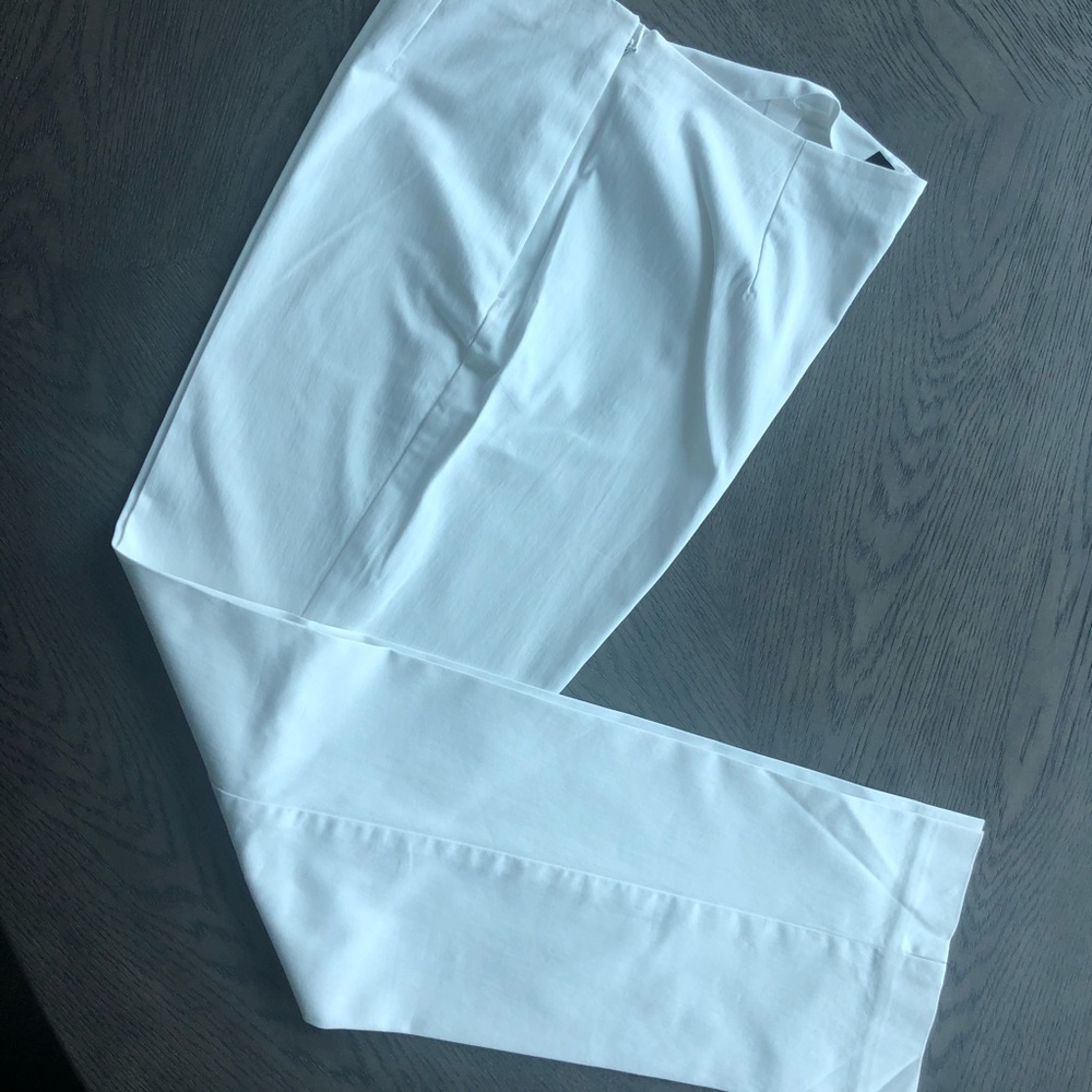 SFA White stretch - flat front - ankle pants